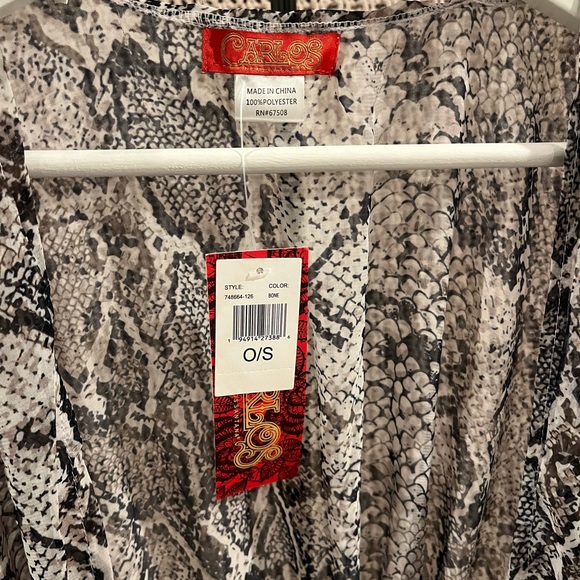 Carlos by Carlos Santana - One Size Kimono Snake Print - Picture 4 of 8
